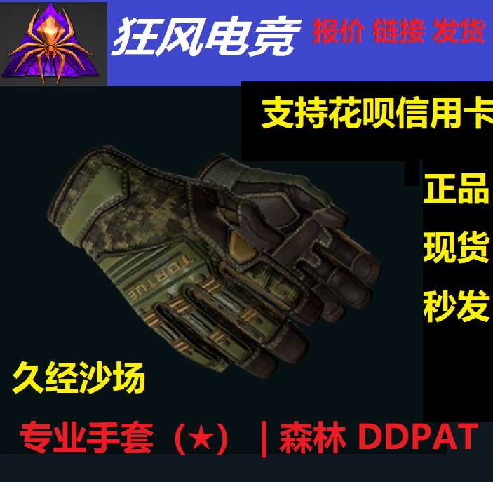 csgo皮肤专业手套森林 DDPAT饰品崭新略磨久经破损战痕拍前询价