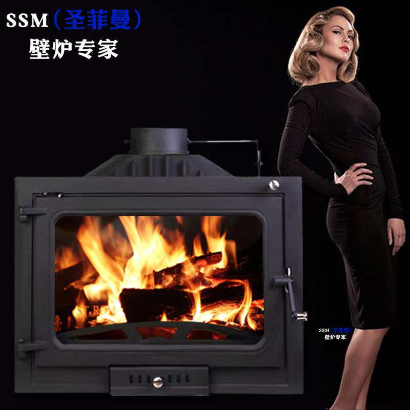 适用壁炉真火燃木柴取暖器欧式自建别墅民宿家用装饰农村铸铁火炉