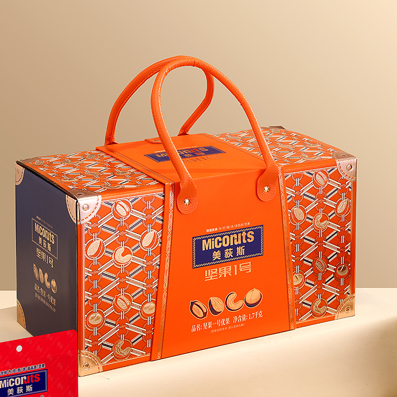 美荻斯干果礼盒优果巴旦木杏核炒货坚果零食组合节日公司礼品团购