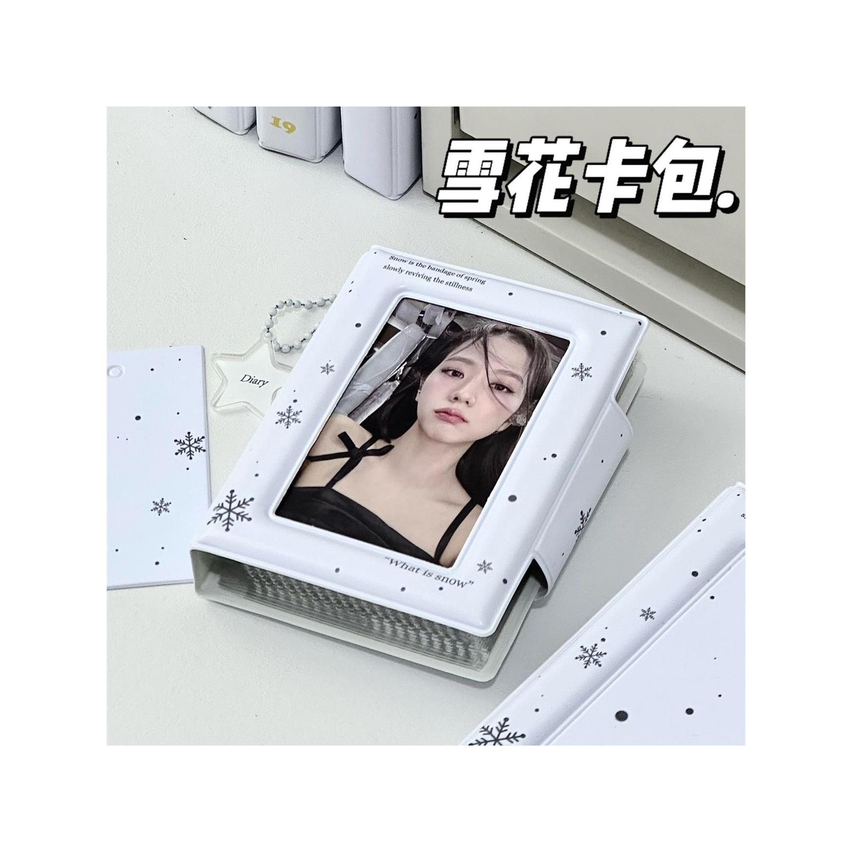 INS风白色雪花卡包可放3图片
