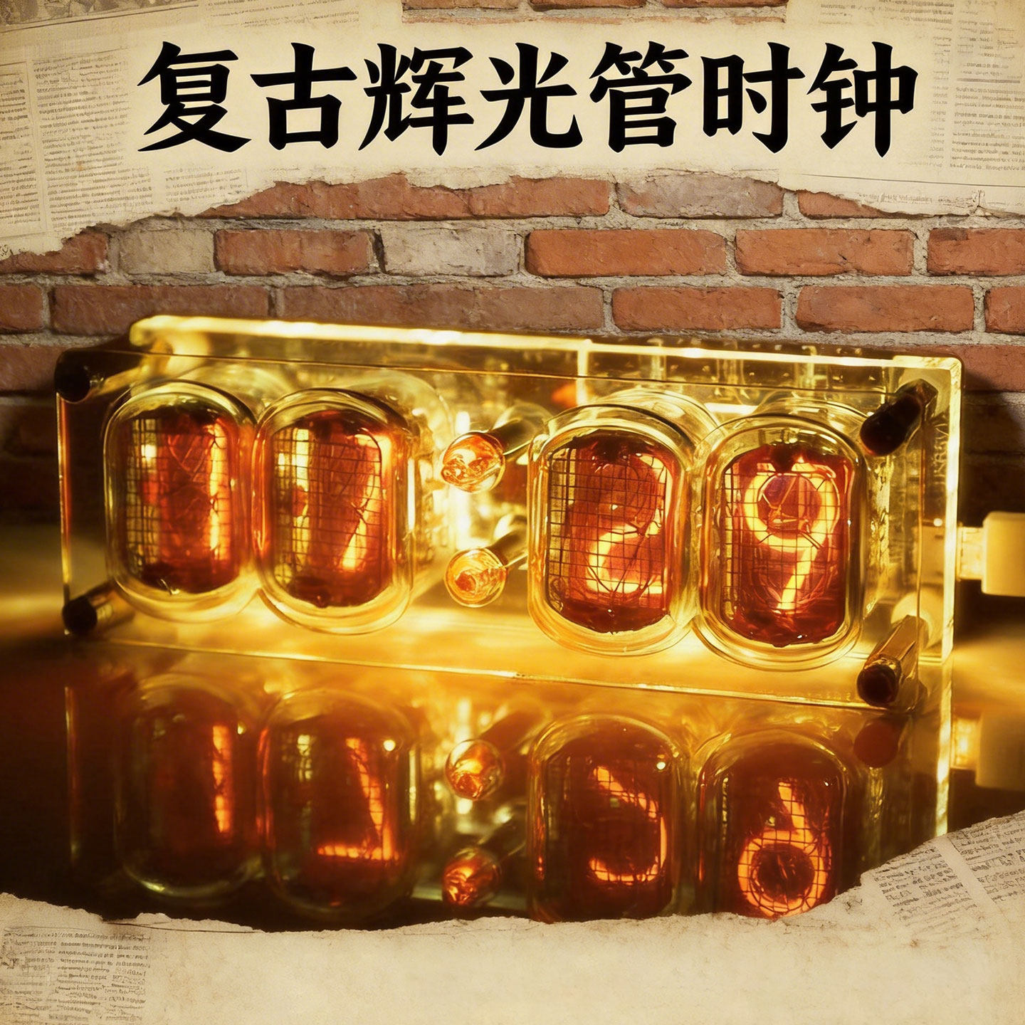 IN12辉光管时钟六位数码管复古桌面摆件创意礼物送男生礼品朋克