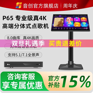 音创P65点歌机触摸屏4K分体机家用卡拉ok歌音响家庭ktv唱歌机套装