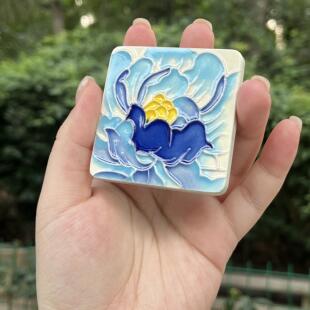 洛阳牡丹花文创冰箱唐三彩陶瓷贴磁吸送礼物旅游纪念品伴手礼