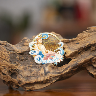 洛阳龙门石窟白马寺文创金属流沙流麻冰箱贴礼物旅游纪念品伴手礼