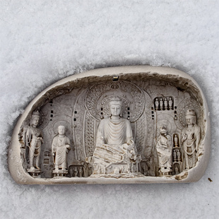 龙门石窟发光冰箱贴带灯立体浮雕洛阳特色文创伴手礼物旅游纪念品