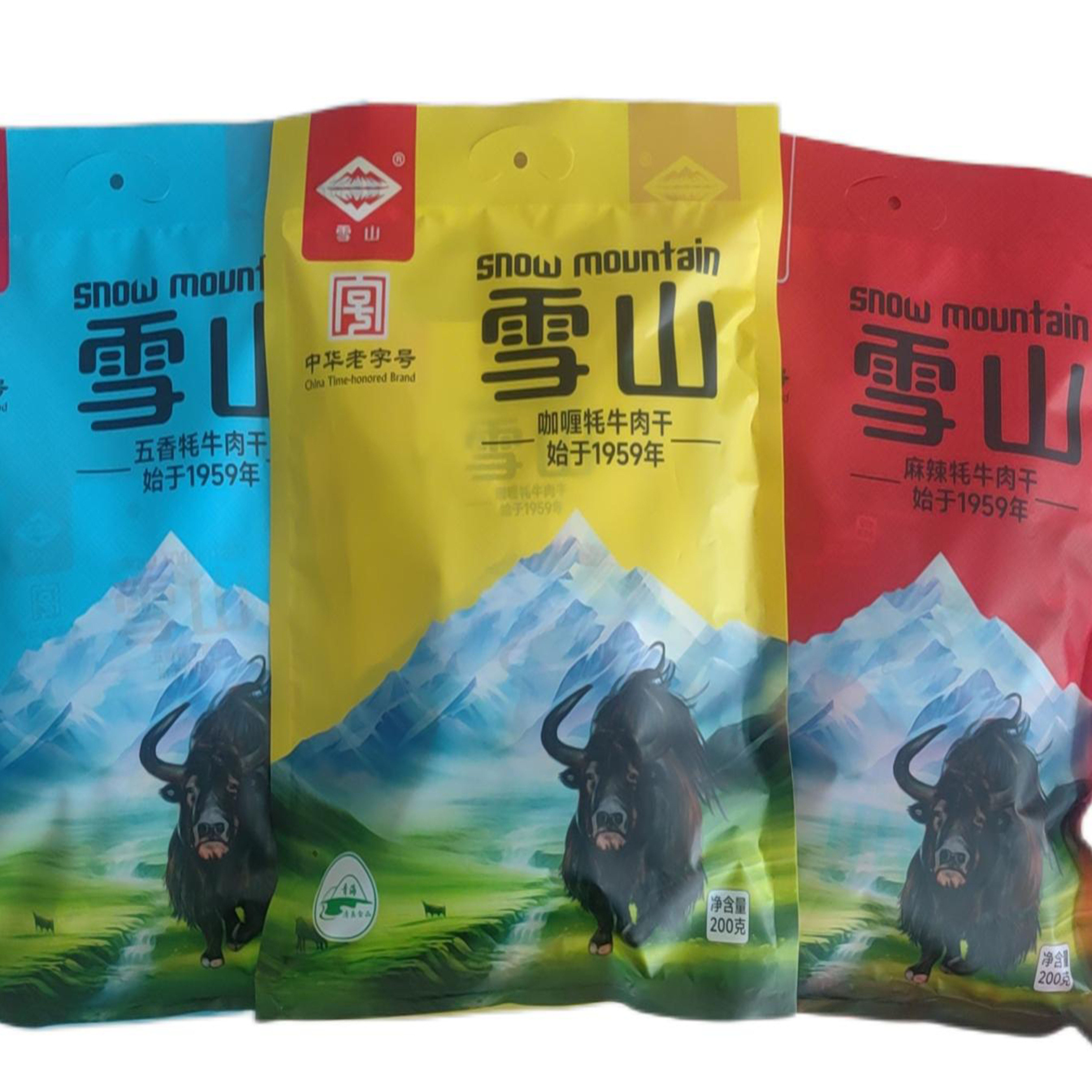 雪山牦牛肉干 青海特产200g/袋 清真牦牛肉干 开袋即食熟食小零食