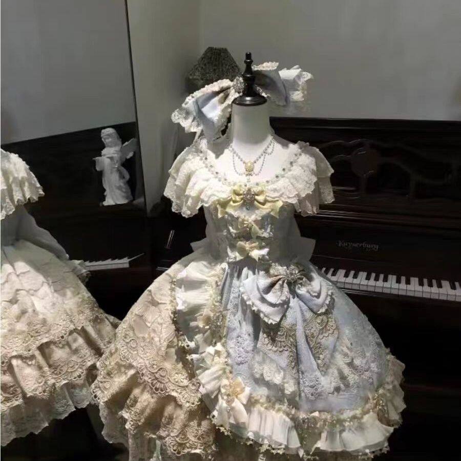 lolita裙子华丽花嫁连衣裙公主裙图片