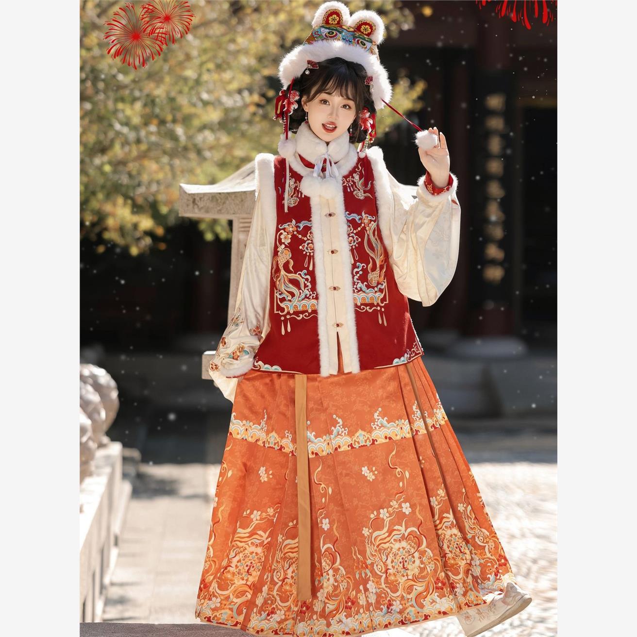 洛神令原创汉服女明制袄拜年服