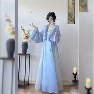 新款汉服【霓虹甜心】原创齐胸套装披袄唐制汉服女款成人秋冬款