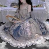 覆古宫廷风格 油画洛丽塔裙吊带裙披肩西装 洛丽塔公主裙