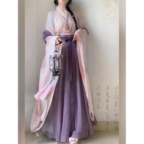 离人歌多巴胺魏晋风汉服夏季套装