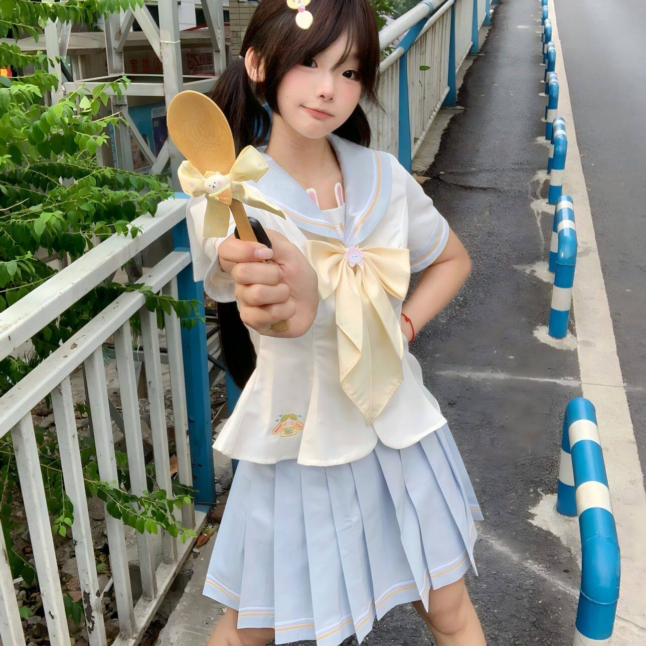 小苍兰JK【呆呆萌兔】原创jk制服套装正版秋季收腰水手服可爱风