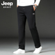纯色运动裤 吉普秋冬季 长裤 子加绒加厚宽松休闲裤 男士 羊羔绒裤