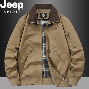 水洗棉飞行夹克外套MA1飞行员夹克棒球服 男士 吉普新款 春秋季