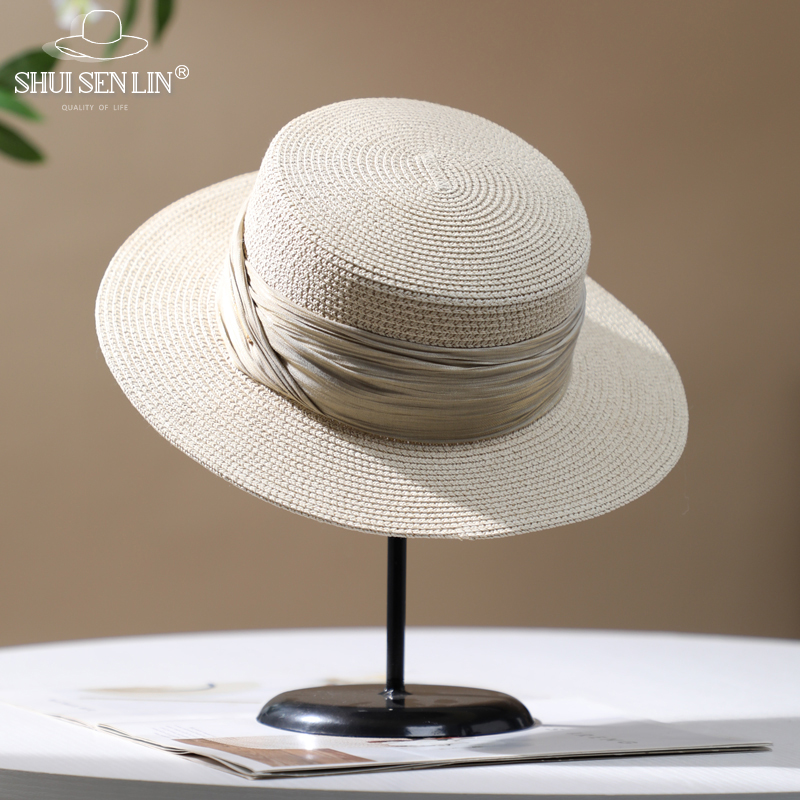 草编礼帽出游优雅女春夏秋宽檐