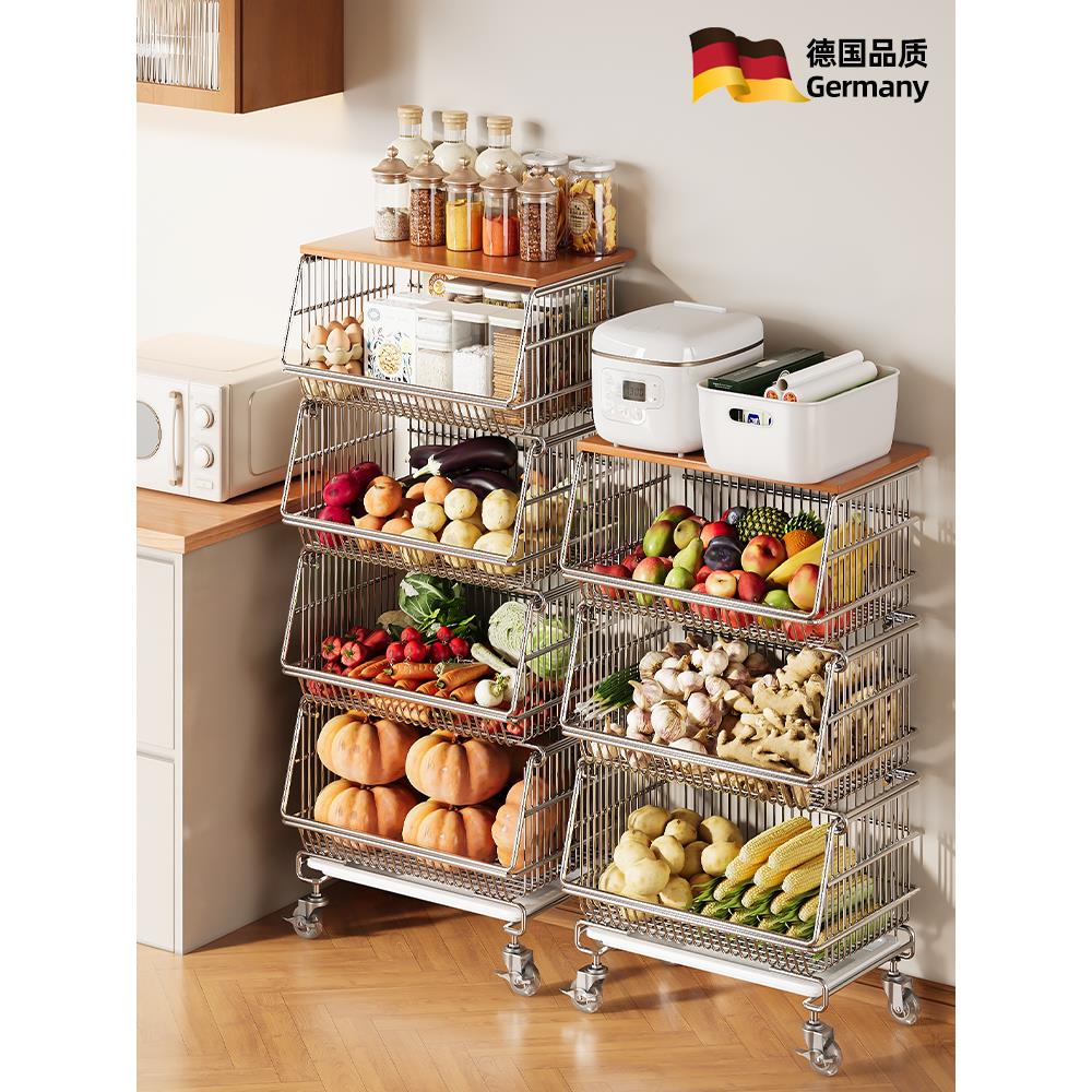 厨房菜篮子置物架多层落地