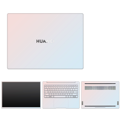 HUAWEI渐变纯色不留胶电脑贴纸