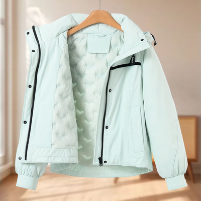 【蔻】小个子娴熟显年轻抽绳连帽羽绒服808~冬季新款