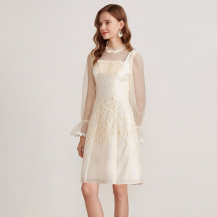 网纱镂空喇叭袖 春装 连衣裙817 蕾 专柜1099瑕疵款
