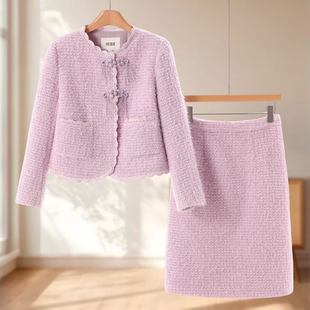 开叉半裙套装 288 冬季 鹅绒服36%绵羊毛 女装 串珠羽绒服 新款 蕾