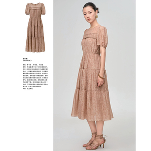 木耳花边温柔显瘦连衣裙663 木X 夏 73.2%莱赛尔纤维 专柜799