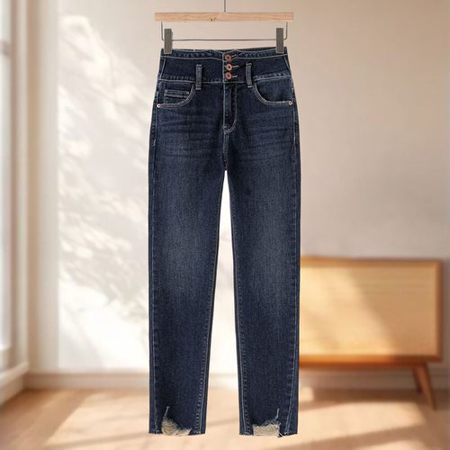 【MI】高腰深色系小脚修身牛仔裤523~2025秋季新款女装