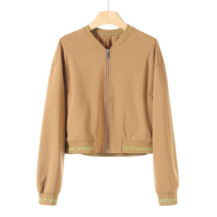 春季 专柜899 罗纹拼接字母外套681剪 帝 63.6%再生纤维素纤维