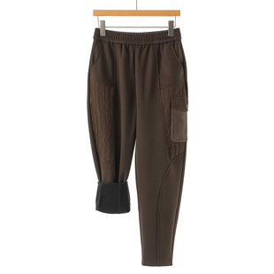 36%粘纤 休闲萝卜裤 希 松紧腰针织拼接捷荣款 773 秋装 专柜559