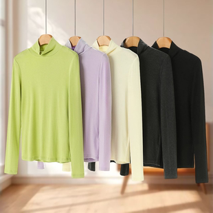 36%粘纤 打底高领T恤小衫 木X 温柔娴熟修身 291 冬装 专柜299