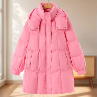 A版 冬季 遮肉脱卸帽立领羽绒服133 莫Y 专柜1969