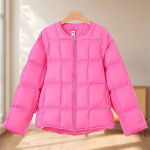 羽 新品 抽绳收口防风溜肩袖 冬季 女装 宽松圆领羽绒服859