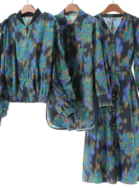 【序】花边抽绳外套+V领系腰带连衣裙系列533~秋季新款女装