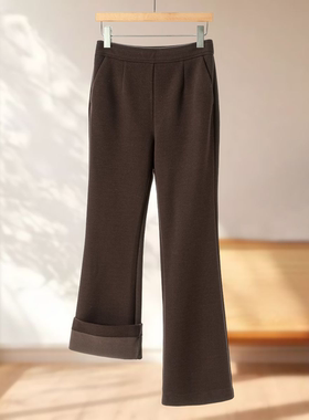 专柜659【兹】冬装 含再生纤维素高腰磨绒喇叭裤109