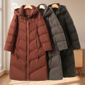 新款 女装 羽绒服621 冬季 歌 纯色连帽正肩直筒轻盈感长款
