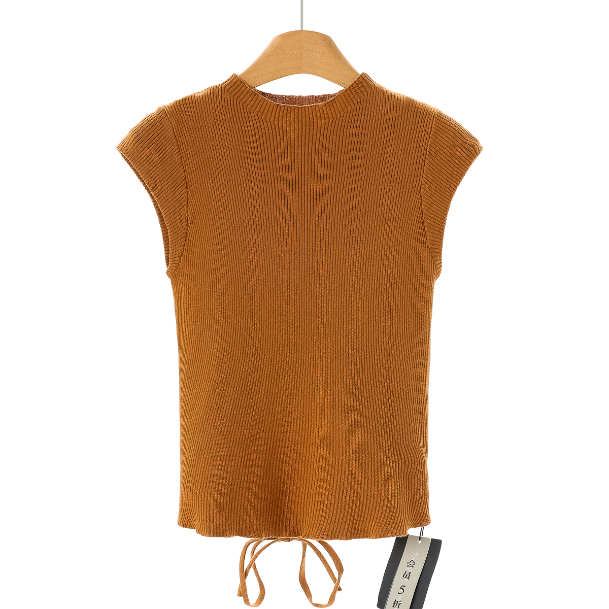 专柜239【兰】 系带不规则甜辣显瘦短针织衫051~秋季新款女装