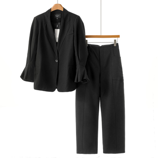 高腰直筒裤 含绵羊毛套装 212 新款 V领西装 秋季 女装 序
