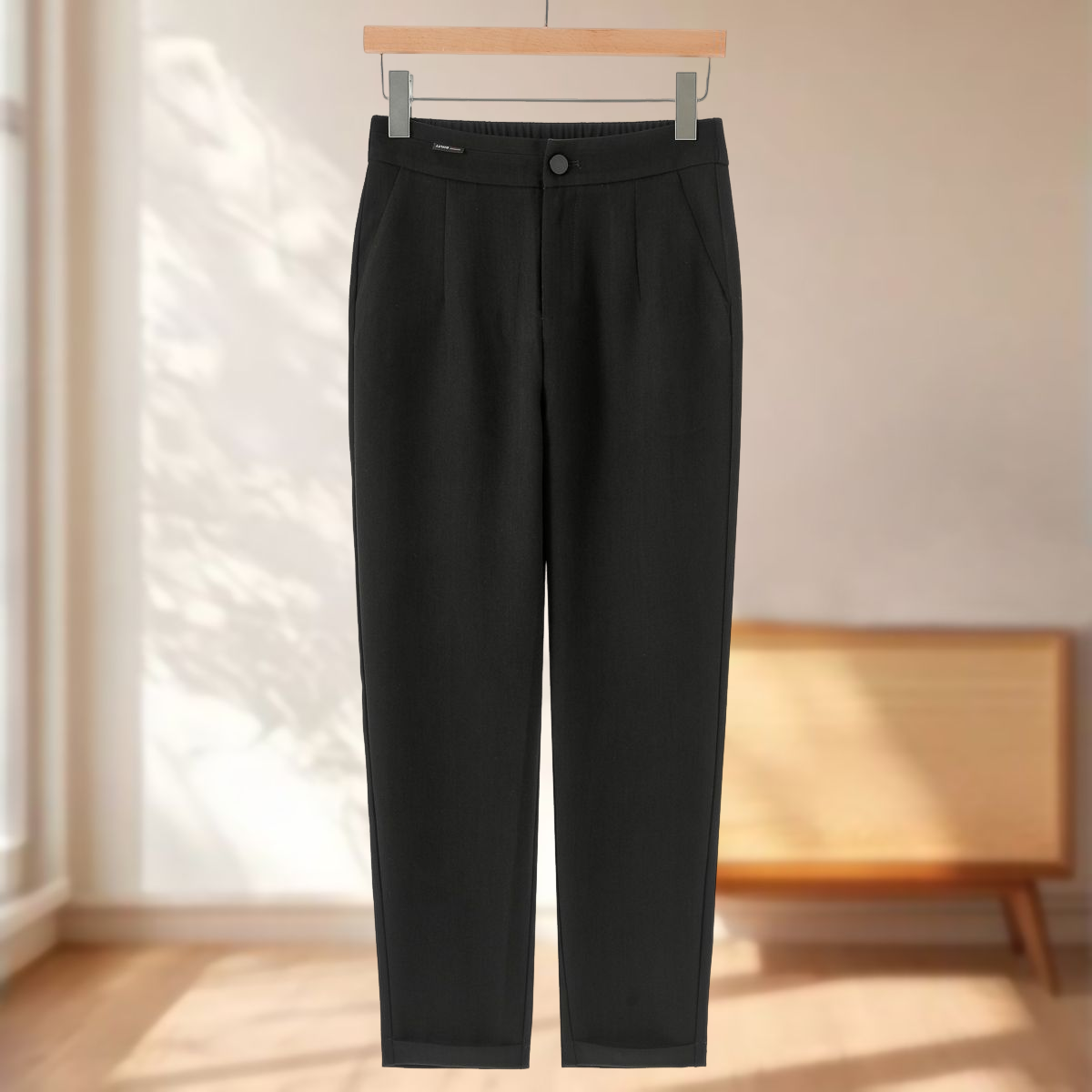 【采】后腰松紧娴熟翻边裤脚九分休闲裤021~冬季新品女装