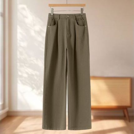 专柜439 16%再生纤维素纤维【兰】冬季 挺括宽脚拖地裤647