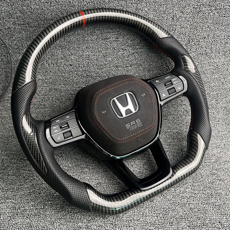 Подходит для модификации рулевого колеса Honda Civic 11-го поколения из углеродного волокна в стиле HCRV Accord Haoying Yingshi Pai Buwei Изображение 1