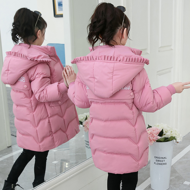 女童棉服24新款儿童羽绒棉衣洋气中长款棉袄中大童加厚冬装长外套