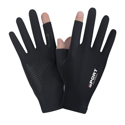 滑雪手套内胆保暖露指薄绒弹力