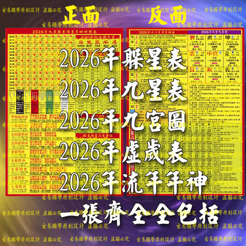 2026年躲星表顺星表九星照命表