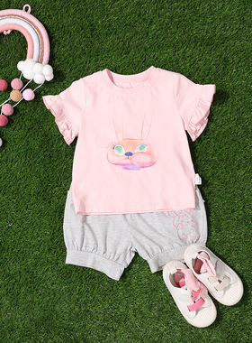 babe buddie女童夏季新款短袖T恤83221005