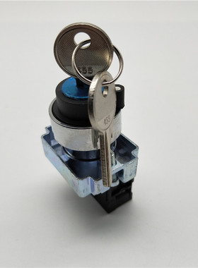 22MM孔径XB2-BG21带钥匙锁两档二位选择旋转换按钮开关ZB2-BE101C