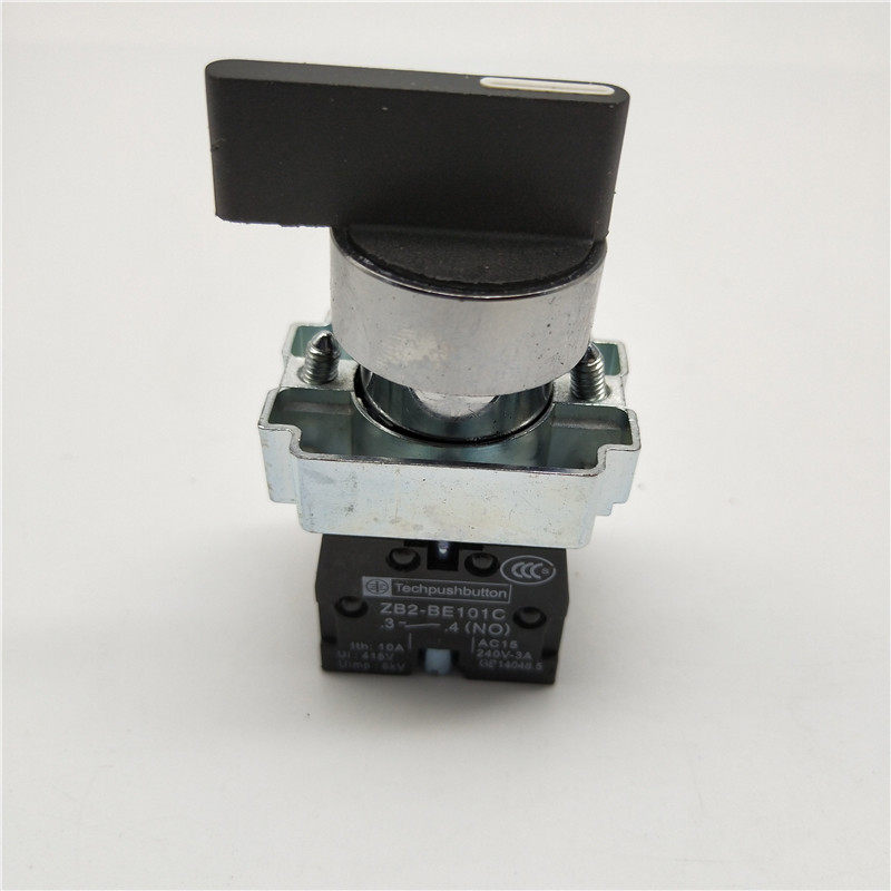 22MM孔径长柄XB2-BJ25两档二位选择旋转换按钮开关ZB2-BE101 102