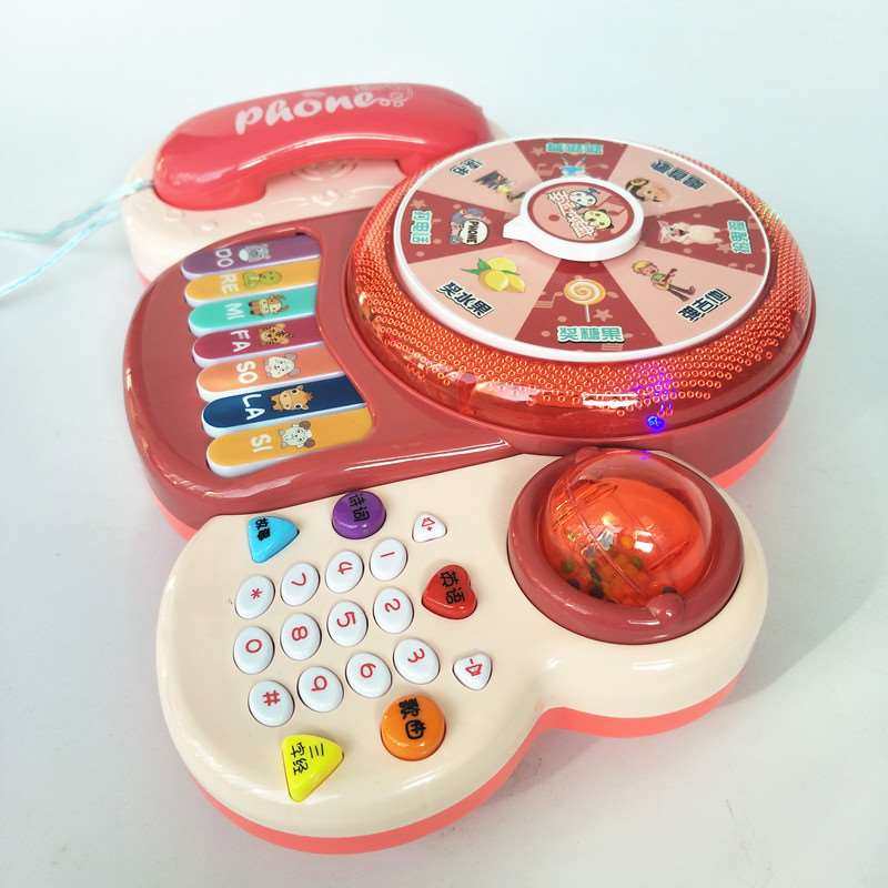 儿游童音乐琴转盘戏电话机儿6-9-12个益智力月0-1-3岁宝宝玩婴具