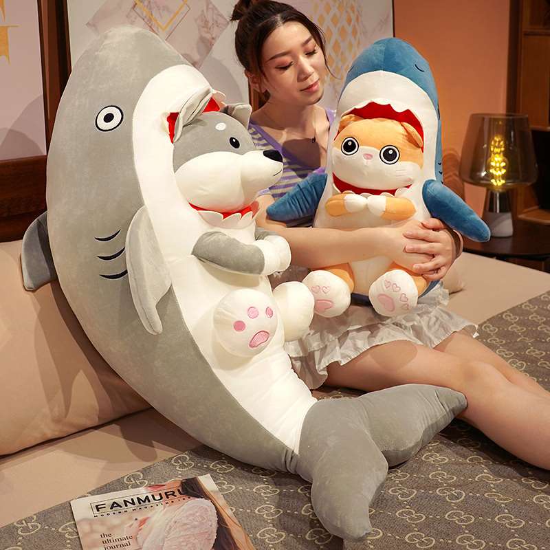 龟蜜公仔礼bee毛绒玩枕具女物鲨鱼蜜蜂鲨狗玩偶抱被子优趣优鲨品