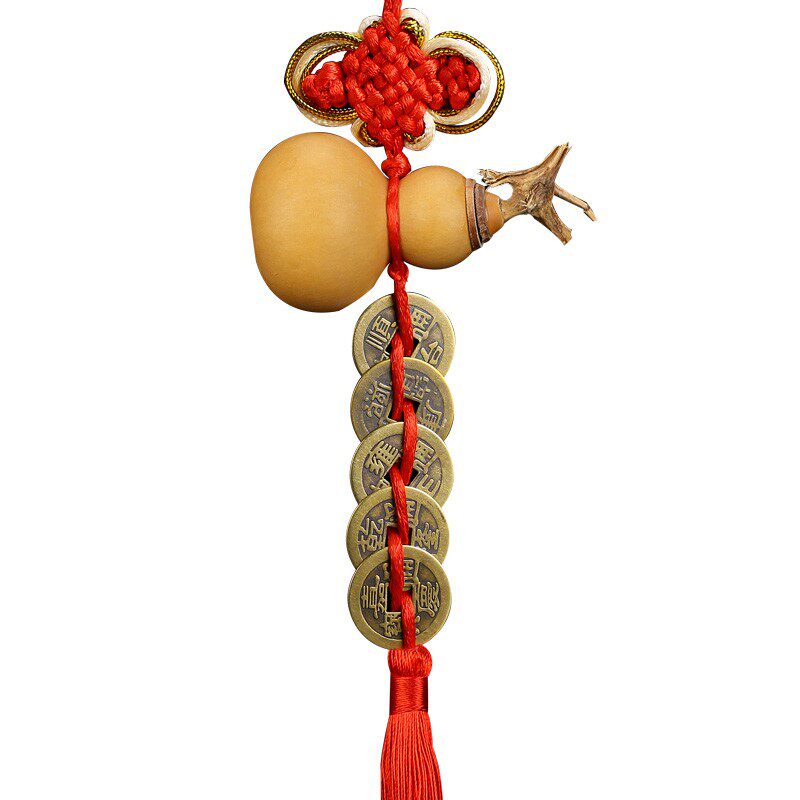 五帝钱门对门芦吉祥挂件葫摆件真品纯铜钱破结解大门入户铜门厕所