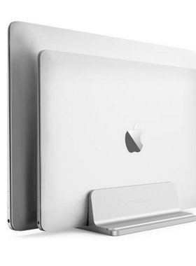 笔记本竖立式支架macbook手提电脑iPad平板桌面收纳底座铝合金托架金属夹子多槽商务本游戏本macmini主机通用