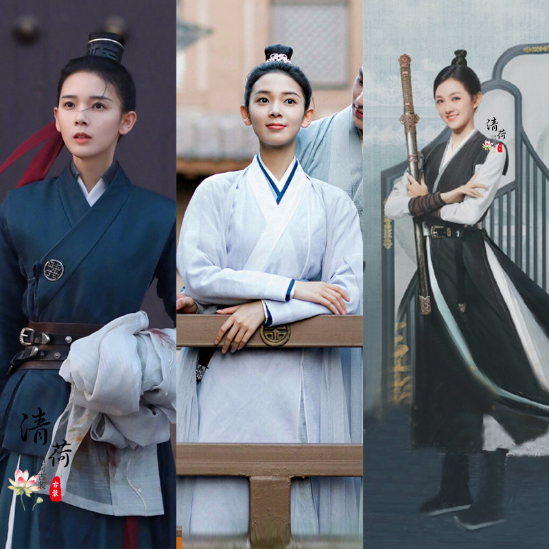 影视古装陈瑶同款女汉服侠女装女剑客女骑马古装剑客写真服演出服